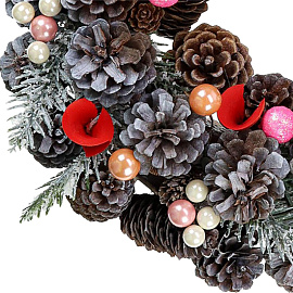 Венок новогодний Miland Нежность заснеженный (диаметр 30 см)
