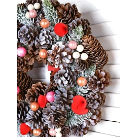 Венок новогодний Miland Нежность заснеженный (диаметр 30 см)