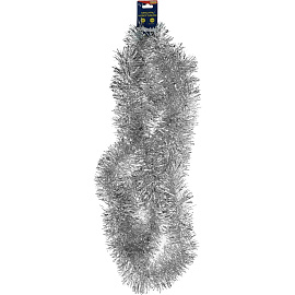 Мишура новогодняя Miland серебристая 200x7 см фото Мишура новогодняя Miland серебристая 200x7 см