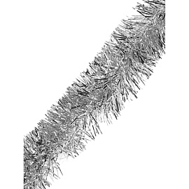 Мишура новогодняя Miland серебристая 200x7 см фото Мишура новогодняя Miland серебристая 200x7 см