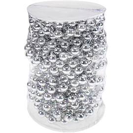 Бусы новогодние на елку Miland Волшебство 1000 см пластиковые серебристые фото Бусы новогодние на елку Miland Волшебство 1000 см пластиковые серебристые