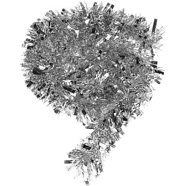 Мишура новогодняя Miland серебристая 200x10 см фото Мишура новогодняя Miland серебристая 200x10 см