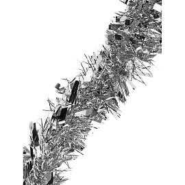 Мишура новогодняя Miland серебристая 200x10 см фото Мишура новогодняя Miland серебристая 200x10 см