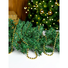 Бусы новогодние на елку Miland Яркий праздник 180 см пластиковые золотистые фото Бусы новогодние на елку Miland Яркий праздник 180 см пластиковые золотистые