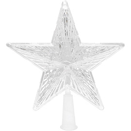 Верхушка на елку Miland Звезда пластик прозрачная (высота 19 см)