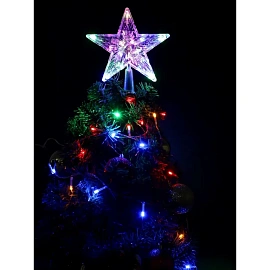 Верхушка на елку Miland Звезда пластик прозрачная (высота 19 см)