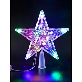 Верхушка на елку Miland Звезда пластик прозрачная (высота 19 см)