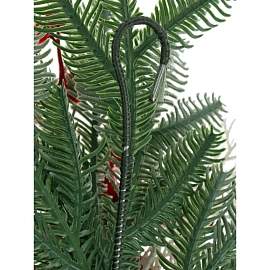 Ветка украшение из хвои  с декором  45см. ПВХ НУ-1999