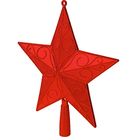 Верхушка на елку Miland Звезда пластик красная (высота 23 см)