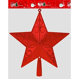 Верхушка на елку Miland Звезда пластик красная (высота 23 см)