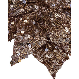 Елочная игрушка Valma Цветок текстиль золотистая (высота 26 см) фото Елочная игрушка Valma Цветок текстиль золотистая (высота 26 см)