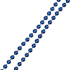 Бусы новогодние на ёлку Magic Time 270 см полистироловые синие