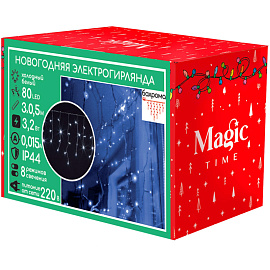 Электрогирлянда Magic Time Снежинка белый холодный свет 80 светодиодов (3 м)