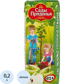 Сок Сады Придонья яблочный 0.2 л