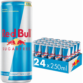 Напиток газированный энергетический Red Bull без сахара 0.25 л