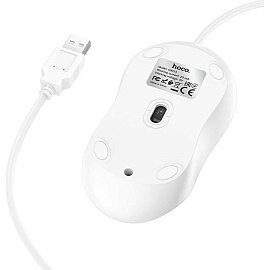 Мышь проводная Hoco GM13 белая (57852)