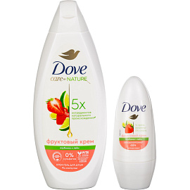 Подарочный набор косметики для женщин Dove Фруктовый крем