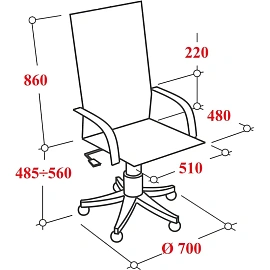 Кресло для руководителя Метта Samurai SL-1.04 серое (сетка, металл)