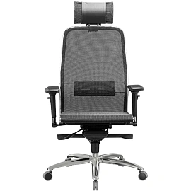 Кресло для руководителя Метта Samurai S-3.04 чёрное (сетка, металл)