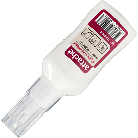 Корректирующая ручка-жидкость Attache 2 в 1 металлический наконечник и кисточка на быстросохнущей основе 12 мл (морозостойкая)