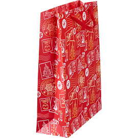 Пакет подарочный ламинированный Дарите Счастье Новогодняя почта (40x31x11.5 см)