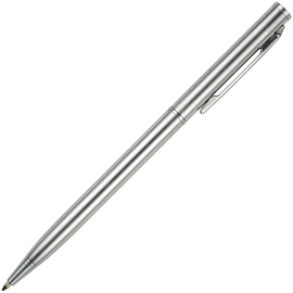 Ручка шариковая автоматическая Palermo синяя (толщина линии 0.5 мм, корпус серебристый)