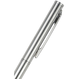 Ручка шариковая автоматическая Palermo синяя (толщина линии 0.5 мм, корпус серебристый)