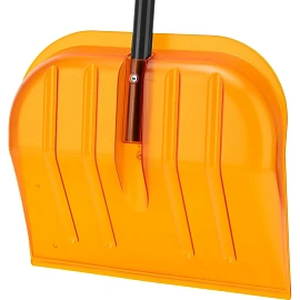 Лопата для уборки снега поликарбонат,465х410х1390мм,стал черен,усил Сибртех