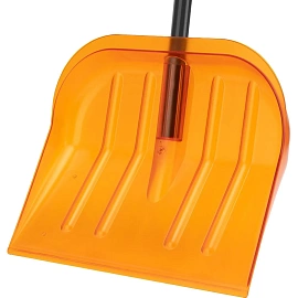 Лопата для уборки снега поликарбонат,465х410х1390мм,стал черен,усил Сибртех