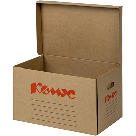 Короб архивный 480х325х295 мм Т24 Делопроизводство Комус из гофрокартона