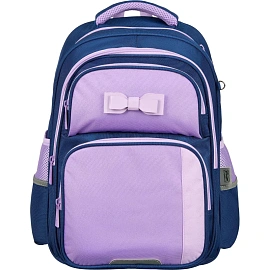 Рюкзак школьный + пенал Комус Класс Case сиреневый/синий