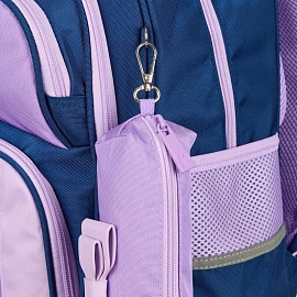 Рюкзак школьный + пенал Комус Класс Case сиреневый/синий