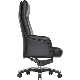 Кресло для руководителя RV Design Batisto чёрное (натуральная кожа, алюминий)