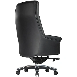 Кресло для руководителя RV Design Batisto чёрное (натуральная кожа, алюминий)