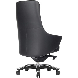 Кресло для руководителя RV Design Jotto чёрное (натуральная кожа, алюминий)