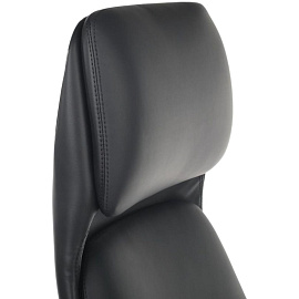 Кресло для руководителя RV Design Napoli чёрное (натуральная кожа, алюминий)