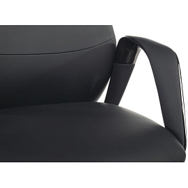 Кресло для руководителя RV Design Napoli чёрное (натуральная кожа, алюминий)