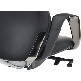 Кресло для руководителя RV Design Napoli чёрное (натуральная кожа, алюминий)