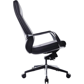 Кресло для руководителя RV Design Alonzo чёрное (натуральная кожа, алюминий)