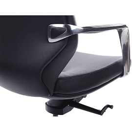 Кресло для руководителя RV Design Alonzo чёрное (натуральная кожа, алюминий)