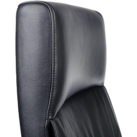 Кресло для руководителя RV Design Gaston чёрное (натуральная кожа, алюминий)