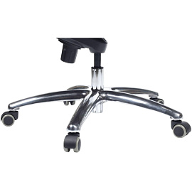 Кресло для руководителя RV Design Gaston чёрное (натуральная кожа, алюминий)