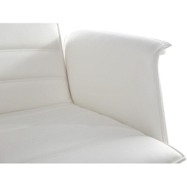 Кресло для руководителя RV Design Rubens белое (натуральная кожа, алюминий)