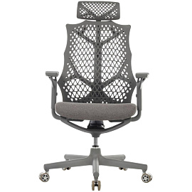 Кресло для руководителя RV Design Ego серое (ткань, пластик)