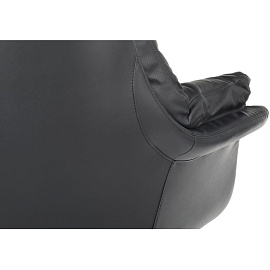 Кресло для руководителя RV Design Leonardo чёрное (натуральная кожа, алюминий)