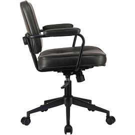 Кресло офисное RV Design Chester темно-серое (экокожа, металл)