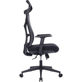 Кресло для руководителя RV Design Astra черное (сетка/ткань, пластик)