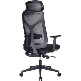 Кресло для руководителя RV Design Astra черное (сетка/ткань, пластик)