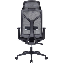 Кресло для руководителя RV Design Astra черное (сетка/ткань, пластик)