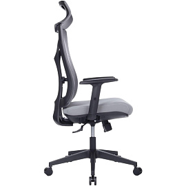 Кресло для руководителя RV Design Astra серое (сетка/ткань, пластик)